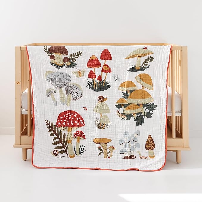 CLEMENTINE KIDS Reversible Quilts (Mushroom)