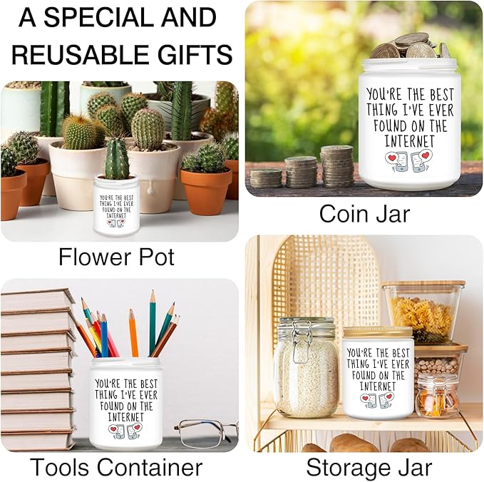 Homsolver Anniversary Birthday Wedding Gifts for Him Her, Funny Romantic Birthday Gifts for Women, Men, Boyfriend, Girlfriend, Wife, Best Friends, Funny Lavender Candle