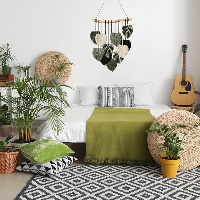 Boho Wall Decor - Large Macrame Wall Hanging - Boho Bedroom Decor - Tapestry for Bedroom - Rustic Style - 17x23 inches