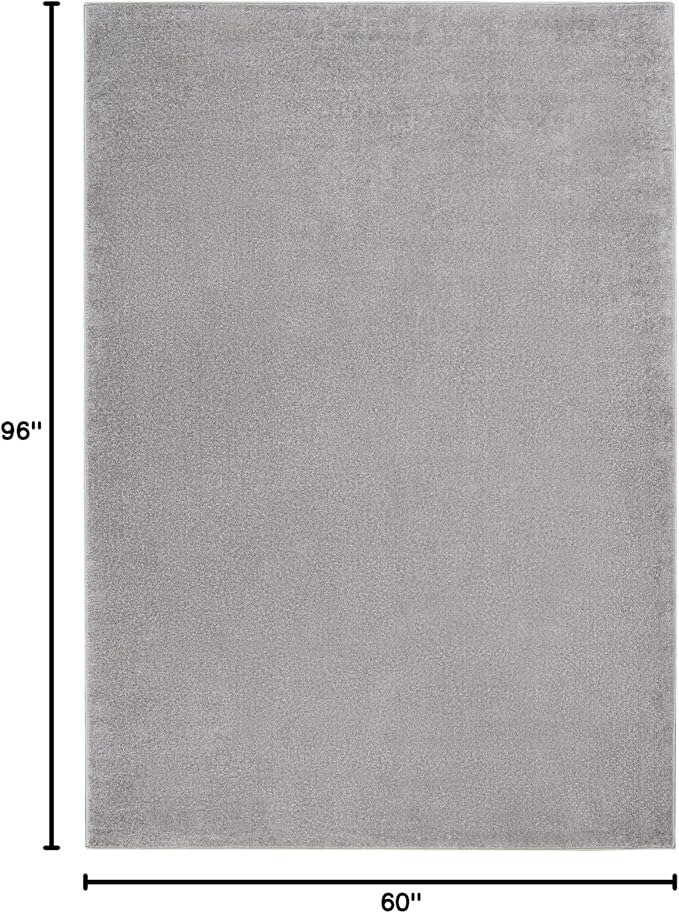 Nourison Home Essentials 5' x 8' Silver Gray Fabric Outdoor Area Rug (5' x 8')