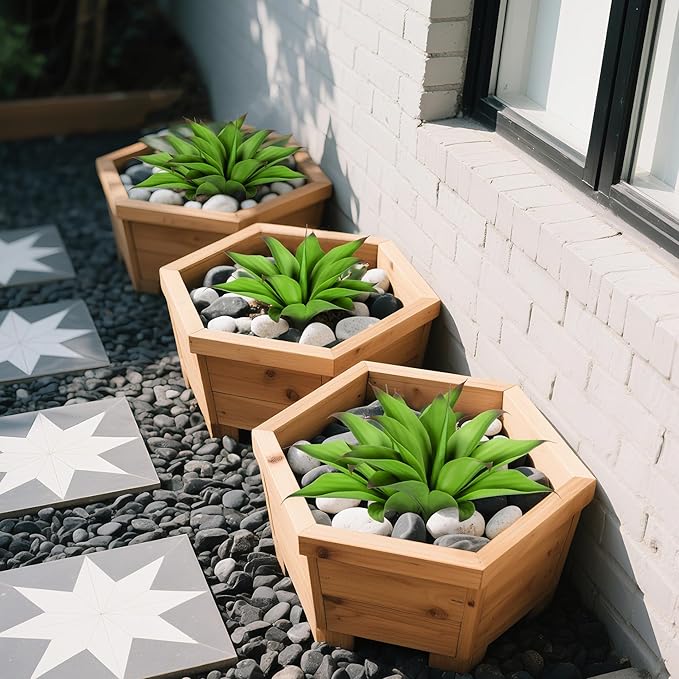Artificial Agave Plants,Large UV Resistant Fake Agave Planters for Indoor and Outdoor Decorating Artificial Plants for Outdoors Fake Plants
