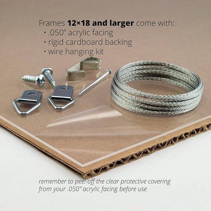 Craig Frames Essentials, Modern 1 Inch Wide 19 x 25 Inch Brazilian Walnut Picture Frame Matted to Display a 14 x 20 Inch Photo