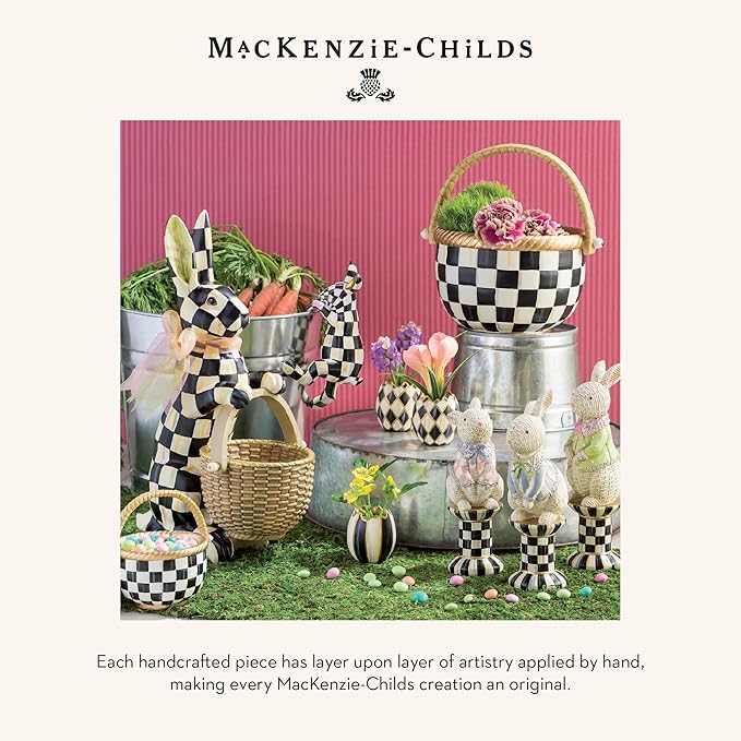 MACKENZIE-CHILDS Pot Climber, Decorative Flowerpot Hanger, Indoor and Outdoor Planter Hanging Decor, Funny Bunny
