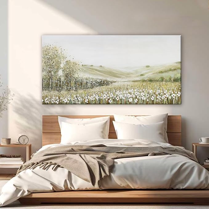 QSQ Canvas Wall Art Decor Home Paintings Decor Natural Wall Art Prints Modern Landscape Wall Decorations Artwork For Living Room Wall Bedroom Kitchen Office Decor 24"×48"