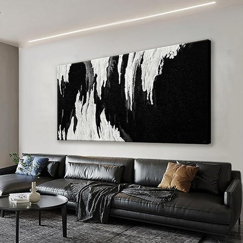 TAIJXAGSG Large Abstract Wall Art Canvas Art Wall Decor Black And White Wall Art Canvas Picture Painting Artwork For Bedroom Dinning Room Canvas Art Modern Home Wall Decor 29 x 58 In
