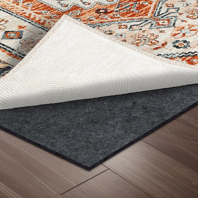100% Waterproof Rug pad, 6x9 ft Area Rug Non-Slip Rug Pads, Carpet Pads for All Floors and finishes, Felt pad for Hardwood Floors, Keep Carpets in Place Soft and Secure