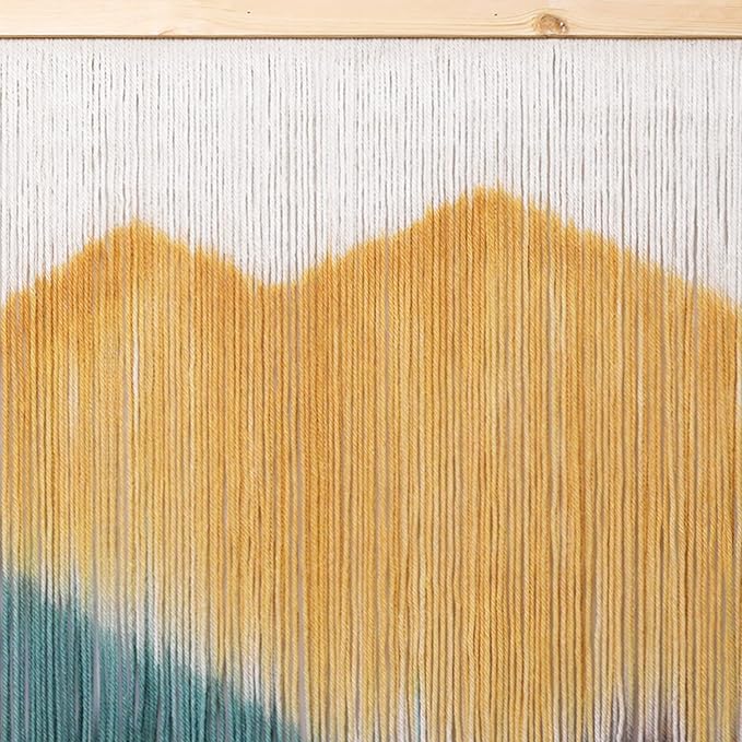 laddawan Extra Large Boho Wall Decor For Bedroom Macrame Wall Hanging Dip-Dyed Tapestry Modern Wooden Home Wall Art For Living room (Yellow)
