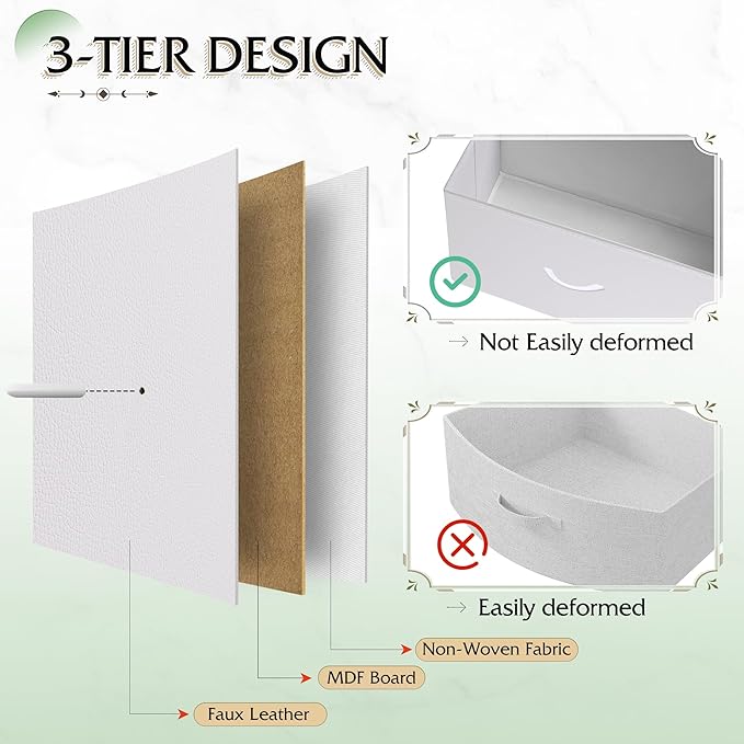 WLIVE Tall Console Table with 15 Fabric Drawers, Entryway Table with Storage, Tall Storage Organizer with Wood Top, Steel Frame for Living Room, Hallway, Office, White