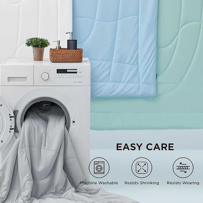 Bedsure Cooling Comforter King Size - Cooling Blankets for Hot Sleepers, Lightweight Comforter for Summer with Dual-Sided Cool Tech, Soft Breathable Cold Blanket for Sleeping, Grey, 102x90 Inches