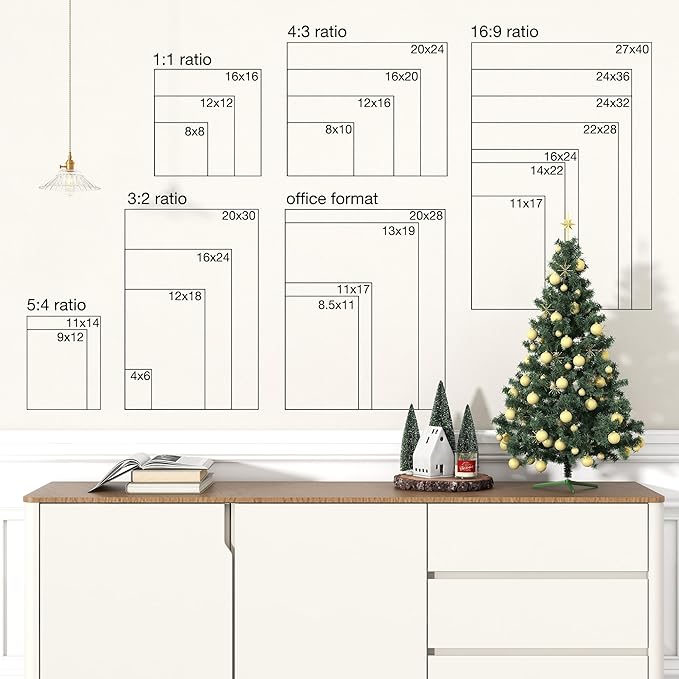 Axeman Solid Oak Wood Frame 8x10 With Mat - Plexiglass & Hanging Hardware Included - Wall & Tabletop Display - Natural