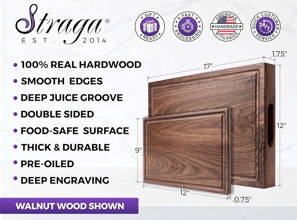 Straga Personalized Cutting Boards | Handmade Wood Engraved Charcuterie | Custom Anniversary, Housewarming Gift for Couples or Family (Tree Design No.930)