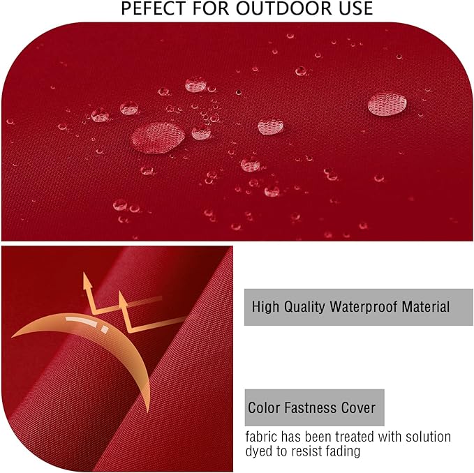 idee-home Outdoor Cushions for Patio Furniture, Waterproof Outdoor Seat Cushion Hampton Bay Deep Seat Replacement Cushions for Garden