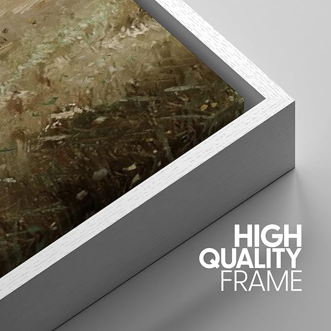 SIGNWIN Framed Canvas Print Wall Art Woodland Nursery Decor Set Watercolor Country Field Landscape Pasture Nature Abstract Fine Art Nordic for Living Room, Bedroom, Office - 24"x36"x3 White