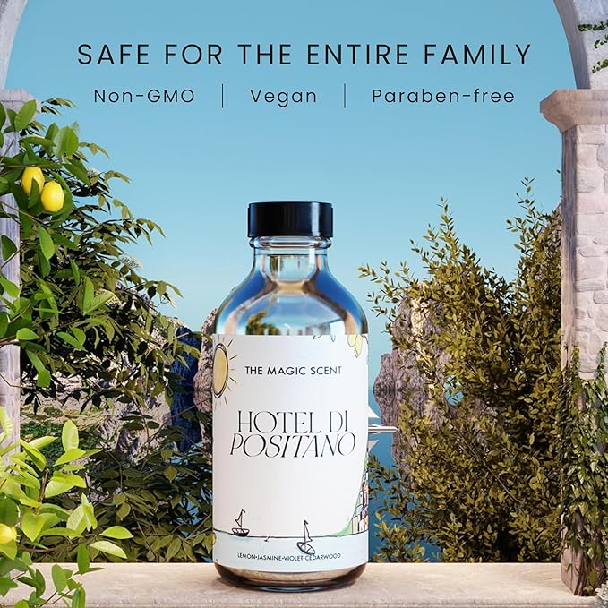 Hotel Di Positano Diffuser Oil Scent - Cold-Air & Ultrasonic Fragrance Oil for Diffuser Inspired by Amalfi Coast, Italy - Essential Oils for Diffusers Aromatherapy - 4 fl oz, 120 mL