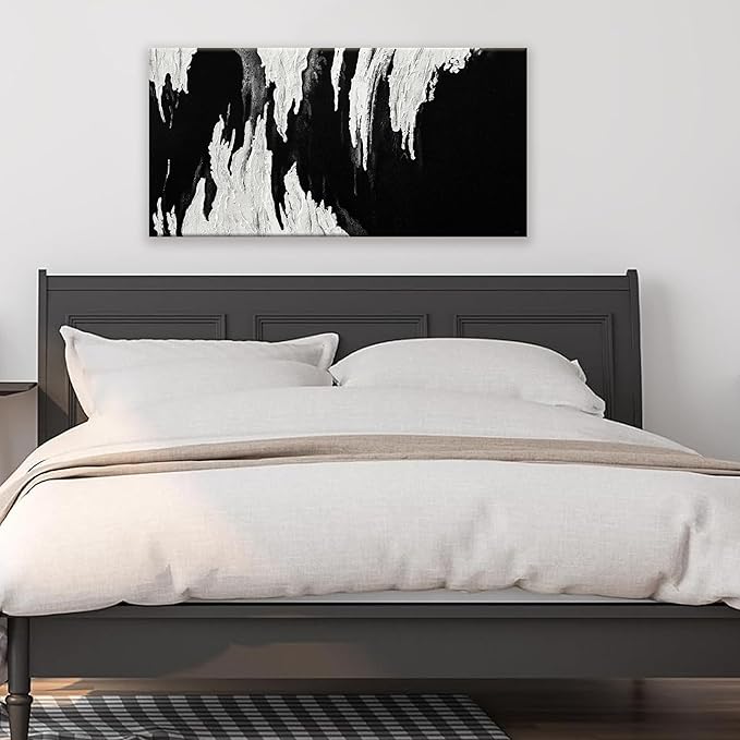 TAIJXAGSG Black And White Abstract Wall Art Small Size Prints Paintings Modern Minimalist Abstract Wall Decor Canvas Art Wall Decor Painting For Bedroom Office Artwork 20" X 40"