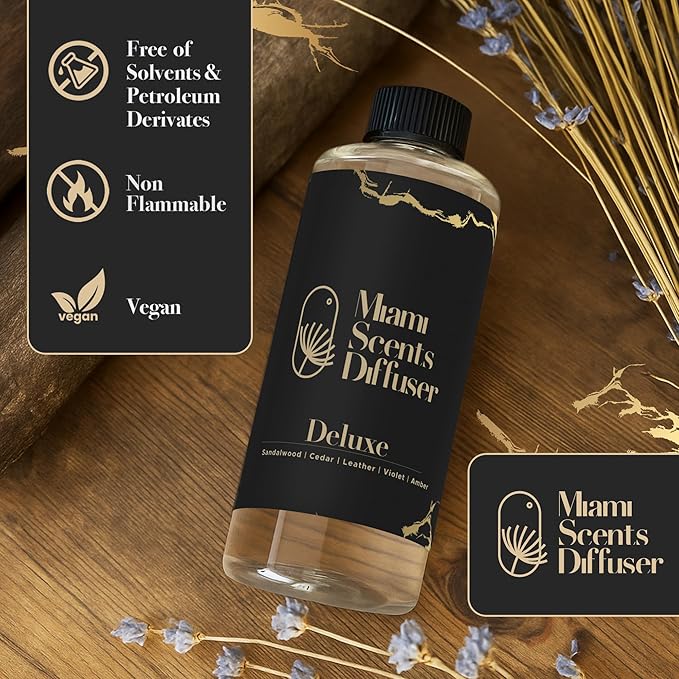 Deluxe Scent Inspired by Hyde's Hotel 17 Fl Oz - 500 ml Essential Oils Aroma for Home Office Diffuser Luxury Fragance Refill Aromatherapy Fresh Blend of Amber, Violet, Cedar, Leather and Sandalwood.