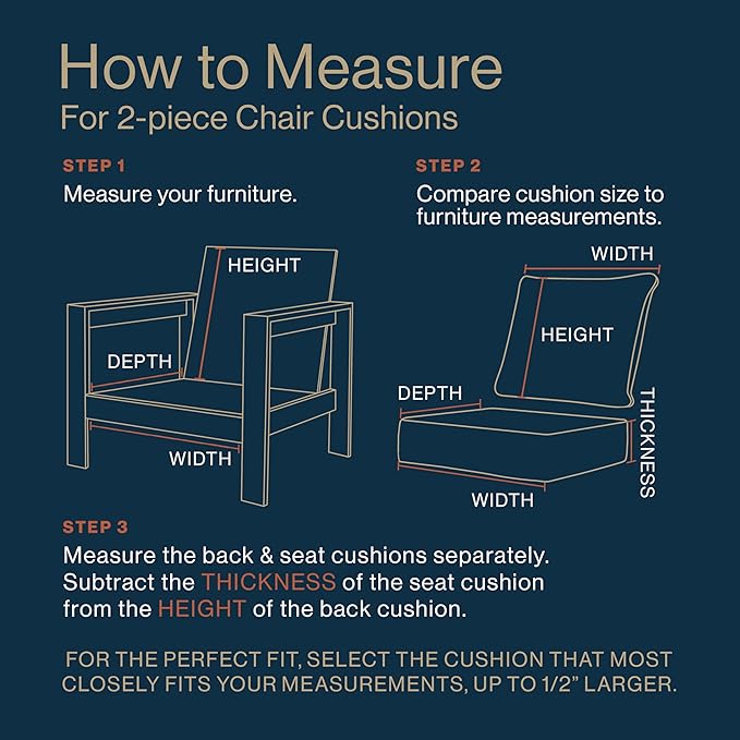 Honeycomb Outdoor Essentials Deep Seat, 24 x 24, Hampton Texture Neutral Chair Cushion for Patio Furniture