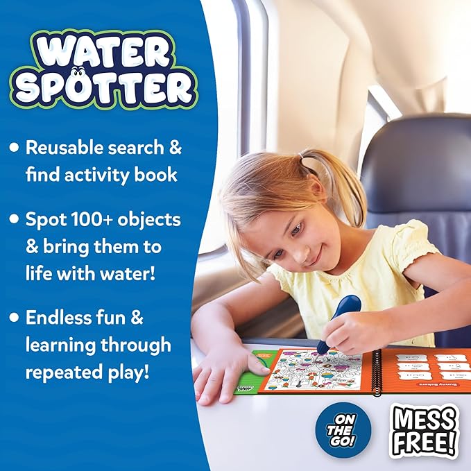 Skillmatics Reusable Search & Find Book - Water Spotter, Mess-Free, Fun Learning Activity, Animals, Travel Toy, Gifts for Boys & Girls Ages 4, 5, 6, 7, 8