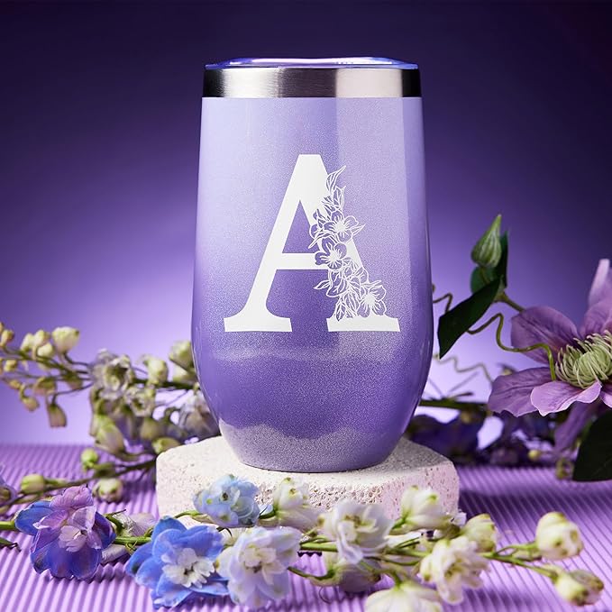 Monogrammed Gifts for Women, Mom, Friends Female, Sister, Her, Girlfriend, Wife, Teacher, Nurse - Valentines Day, Mothers Day, Christmas, Birthday Gifts for Women (A)