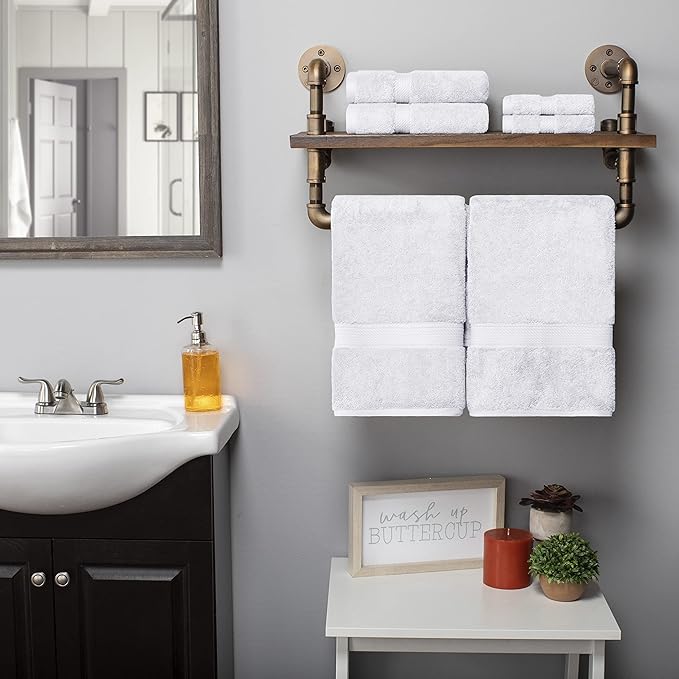 BLUENILEMILLS BNM Premium Quality Egyptian Cotton Towels, 6-Piece Ultra-Soft Bathroom Towels |Super Soft Bath Towel| Hypoallergenic Hand Towel| Face Towels| Quick Dry, Saloon Hotel & Spa