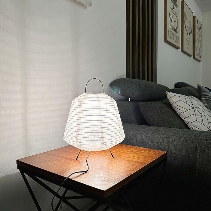 White Fabric table lampshade Handmade Minimalism Bedside Table Lamp Japans Chinese Lantern Lamp Suitable For Bedroom University Dormitory Office Desk