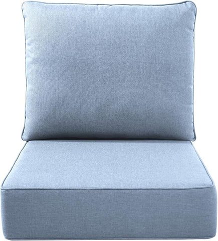 Luxury Outdoor Seat Cushion Set-22 x 22 x 6 Inch Outdoor Chair Cushions with Water Resistant & Removable Cover Outdoor Cushions for Patio Furniture Chair Sofa Couch-Beige