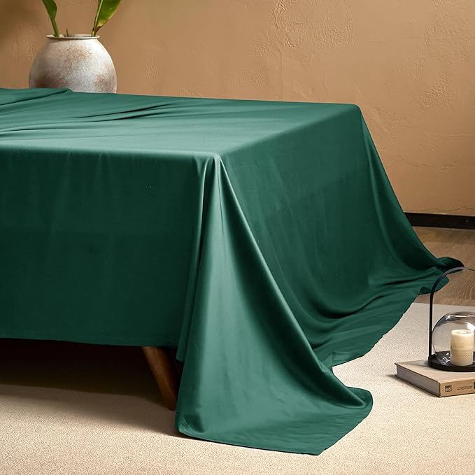 EVERLY California King Sheets Set,Luxuriously 400 Thread Count Organic Viscose Derived from Bamboo Bed Sheet,Cooling Sheets for California King Size 4 Piece Deep Pockets Bedding Sheets-Aqua