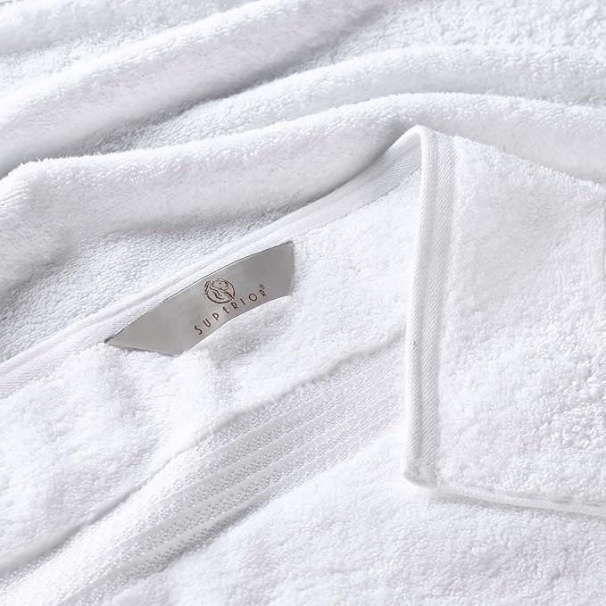 Superior Egyptian Cotton 8-Piece Hand Towel Set, Towel Basics For Quick Dry, Absorbent Small Towels, Facial, Spa, Kitchen, Bathroom Essentials, Apartment, Guest Bath, Soft, Washcloth, White