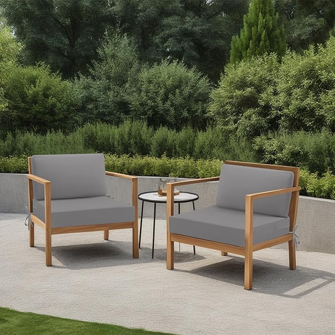 idee-home Outdoor Cushions for Patio Furniture, Waterproof Outdoor Seat Cushion Hampton Bay Deep Seat Replacement Cushions for Garden