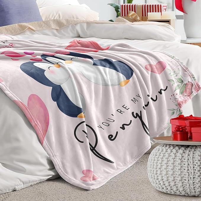 Gifts for Her Him, Anniversary Birthday Gifts for Women Men, Romantic I Love You Blanket 60x50in, Wedding Gifts for Couple Wife Husband, Best Christmas Valentines Mothers Fathers Day Presents