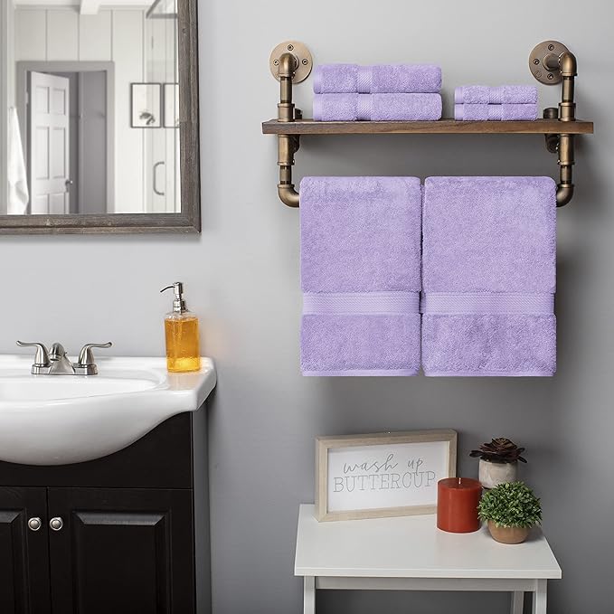 BLUENILEMILLS BNM Premium Quality Egyptian Cotton Towels, 6-Piece Ultra-Soft Bathroom Towels |Super Soft Bath Towel| Hypoallergenic Hand Towel| Face Towels| Quick Dry, Saloon Hotel & Spa