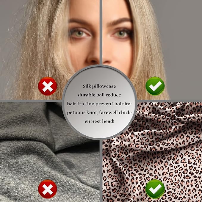 Mulberry Silk Pillowcase for Hair and Skin King Size Leopard Print Silk Pillow Cases with Zipper Soft Breathable Smooth Cooling Silk Pillow Covers for Sleeping (Taupe Leopard,20"X 36",1Pcs)