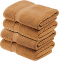 BNM Egyptian Cotton Heavyweight Towels, Ideal For Bathroom, Shower, Spa, 800 GSM Bath Towels, Highly-Absorbent, Luxury Bathroom Essentials, Soft Plush Home Basics, Bath Towel Set of 4, Orange Rust