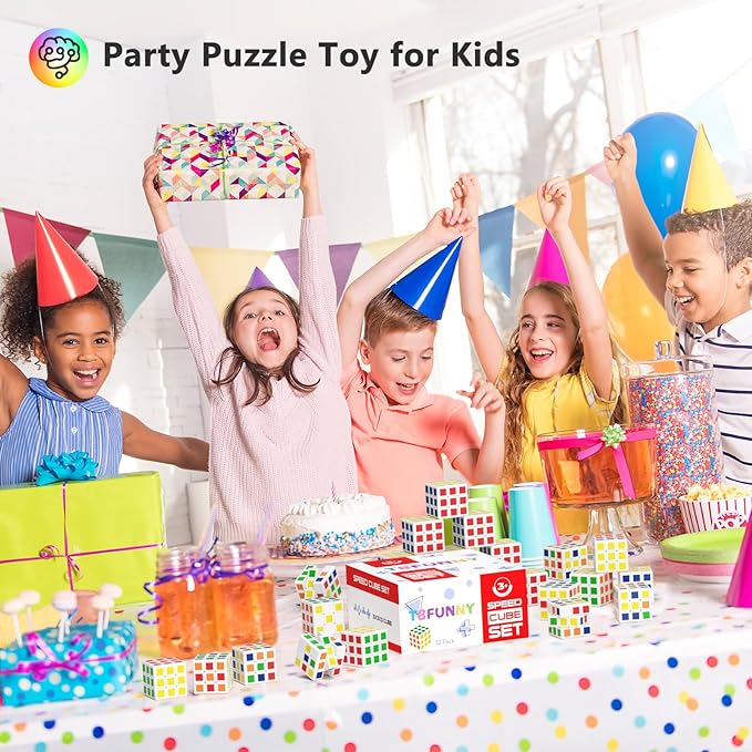 32 Pack Mini Cube Puzzle Party Favors for Kids, 1.18in 3x3x3 Magic Cube Toy for Student School Rewards Classroom Prize Goodie Bag Stuffers, Gift for Birthday Valentines Easter Christmas