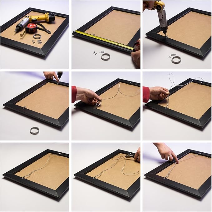Craig Frames 76036 12 x 18 Inch Picture Frame, Contemporary Dark Brown, Set of 4