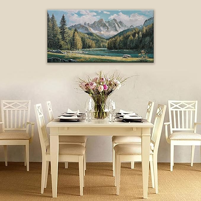 Tsomzxng Canvas Wall Art Decor Prints Natural Modern Wall Art Landscape Wall Decorations Mountain Wilderness Artwork Pictures For Bedroom Kitchen Office Apartment Decorations 20"×40"