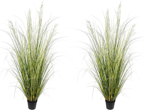 Artificial Plant 5ft(2pack) Tall Artificial Grass Plant,Faux Plants Indoor Home Decorative Artificial Plants & Flowers in Pot Fake Plant, House Plant Indoor