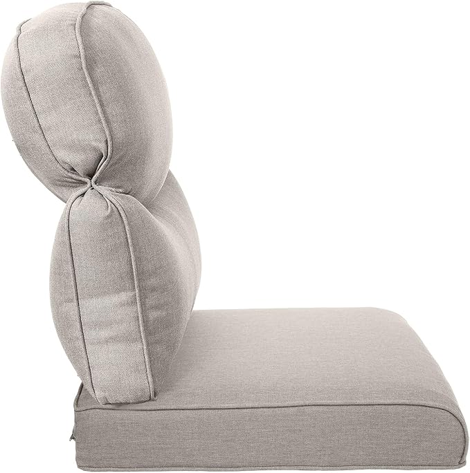 22x25/22x24 Outdoor Replacement Cushion - 1 Set High Back Deep Seat Patio Furniture Cushions for Rattan Dining Swivel Rocking Chairs Rattan Loveseat Couch Sectional Sofa - Beige/Smile