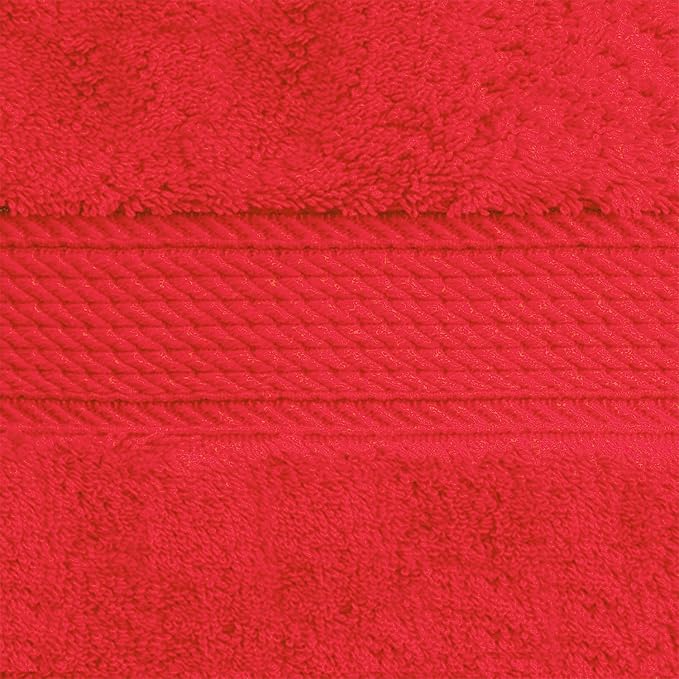 BLUENILEMILLS Premium Towel Collection, Egyptian Cotton Towels for Shower and Bathroom Assorted 2-Piece Towel Set, 30" x 55", Red by Blue Nile Mills