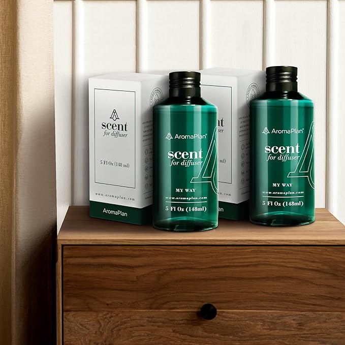 AromaPlan Hotel Scents My Way 5 Fl Oz (2 Pack), Luxury Aroma & Hotel Fragrance Diffuser Oil- Hotel Diffuser Oil for Aromatherapy- USA Made, Bigger Bottle, Bolder Aroma & Longer Lasting