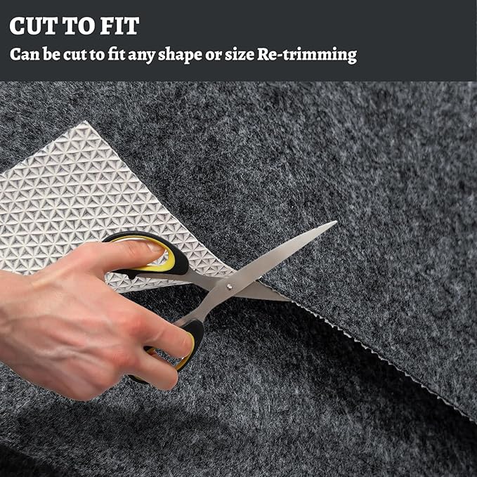 100% Waterproof Rug pad, 5x7 ft Area Rug Non-Slip Rug Pads, 1/4" Thick Carpet Pads for All Floors and finishes, Felt pad for Hardwood Floors, Keep Carpets in Place Soft and Secure