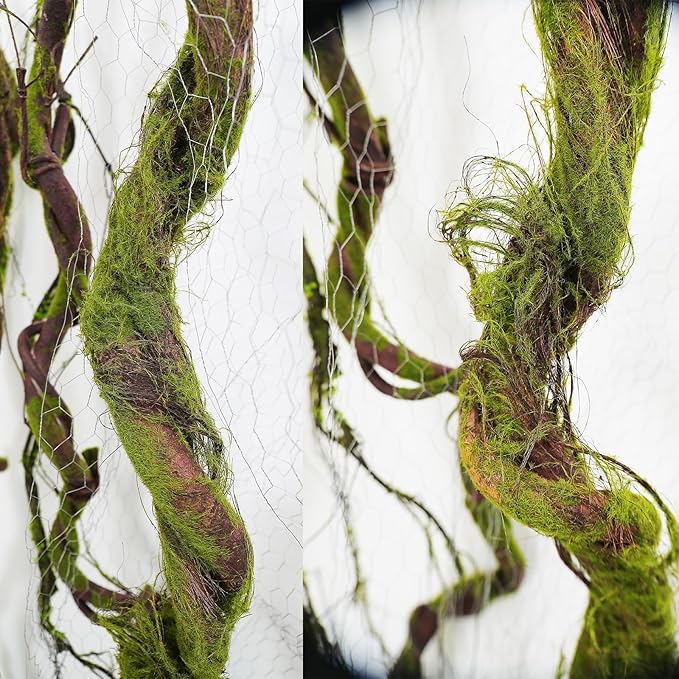 74.8" Large Fake Cherry Blossom Tree Artificial Branches Vine Room Door Wall Ceiling Hanging Plants Twigs Rattan Thick Trunk for Garden Wedding X'Mas Halloween Outdoor Jungle Decoration