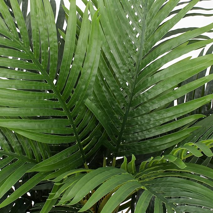 Palm Tree Artificial Tropical Plant 5FT Tall Faux Plants Indoor Fake Floor Plants Decorative Palm Tree Large Office Plant Artificial Palm Trees for Home House Decor