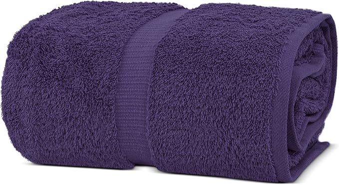 Chakir Turkish Linens 100% Cotton Premium Turkish Towels for Bathroom | 35'' x 70'' (1-Piece Bath Sheet, Plum)