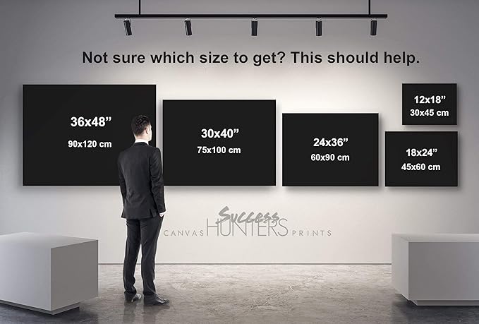 Office Motivational Canvas Print Money Bag Success Wall Decor Modern Art Dollars Decoration Motivation Entrepreneur Inspirational Pop Arts (24" x 36")