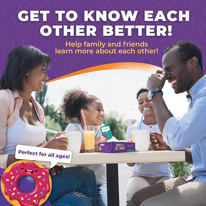 Do or Donut Card Game – Exciting Family & Couples Game Night Challenge, Fun Game for Family Gatherings, Parties, Classrooms, Kids & Adults – 3-8 Players, Ages 8+, 30 Mins of Laughter & Entertainment!