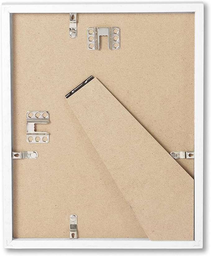 Opposite Wall - 8x8 in - White Solid Oak Wood Picture Frame - Lightweight, Versatile & Shatterproof - Wall Hanging Poster or Photo Frame - Wall Decor for Office, Gallery & Home