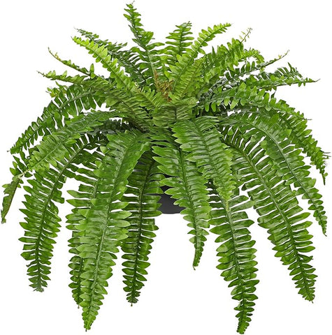 Artificial Fern Plants in Pot 34.6" Large Artificial Boston Fern 39 Leaves for Outdoors & Indoor Faux Potted Plant Fake Ferns Bush Plant for Patio Garden Farmhouse Porch Home Decor Green