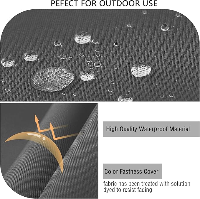 idee-home Outdoor Cushions for Patio Furniture, Outdoor Seat Cushion, Waterproof Hampton Bay Deep Seat Replacement Couch Chair Cushions for Garden Lawn Backyard Deck, 28.5 x 28.5 Dark Grey