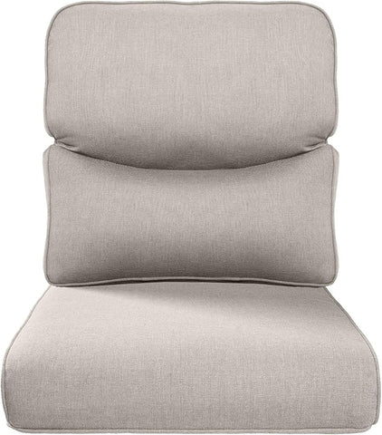 22x25/22x24 Outdoor Replacement Cushion - 1 Set High Back Deep Seat Patio Furniture Cushions for Rattan Dining Swivel Rocking Chairs Rattan Loveseat Couch Sectional Sofa - Beige/Smile